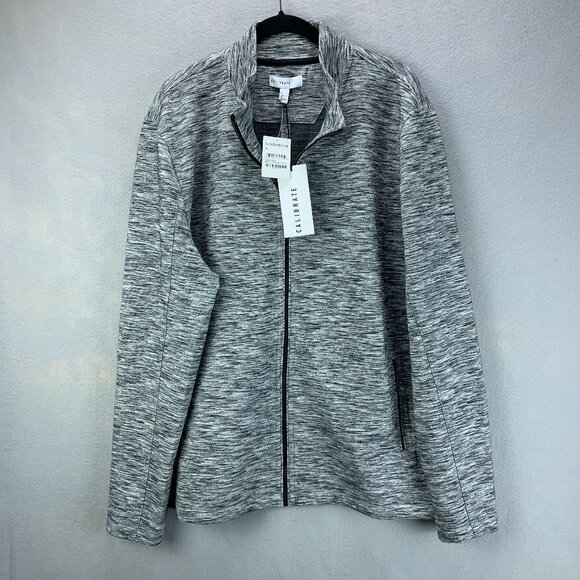 Nordstrom‎ Calibrate Jacket Mens Extra Large Gray Full Zip Stretch Zip Pockets - Picture 1 of 16